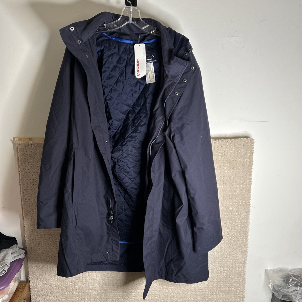 Lands End for America Airlines Primaloft 3 In 1 Parka Jacket Men's Sz XL Blue